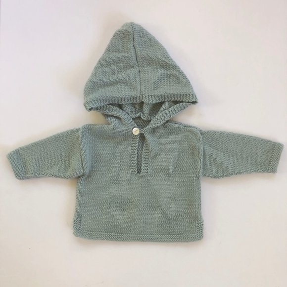 Handmade Baby Cashmerino Hooded Sweater - Picture 2 of 7